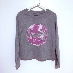 Hurley Kids Long Sleeve Shirt in Gray and Purple